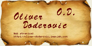 Oliver Doderović vizit kartica